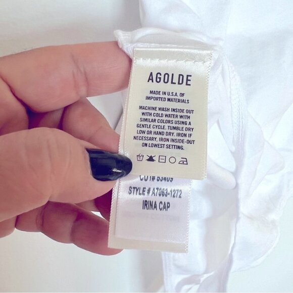 Nwt- Agolde, Women’s Irina Thong Bodysuit in White. Size Xl. - Picture 7 of 11